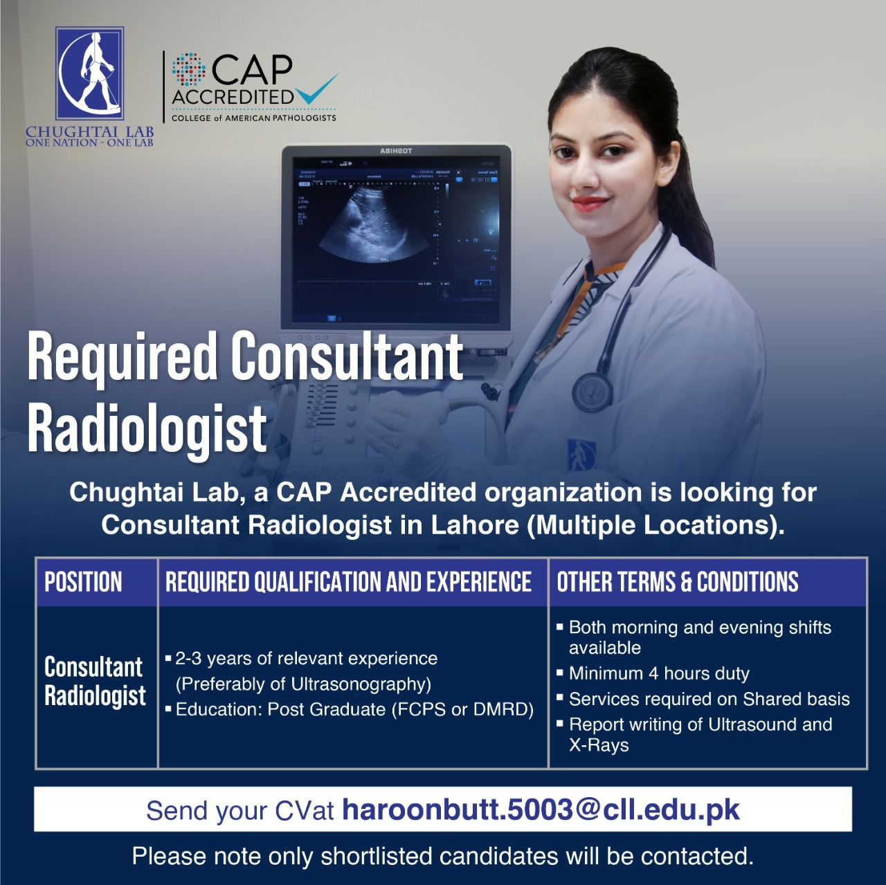 Required Consultant Radiologist