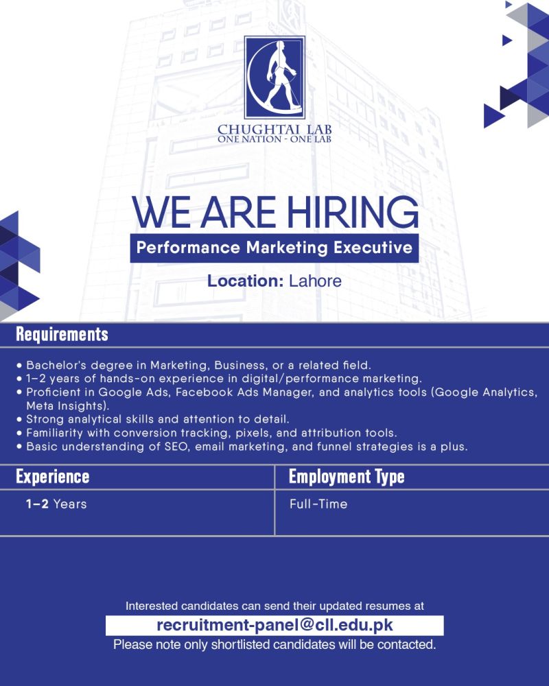 Performance Marketing Executive Job Post